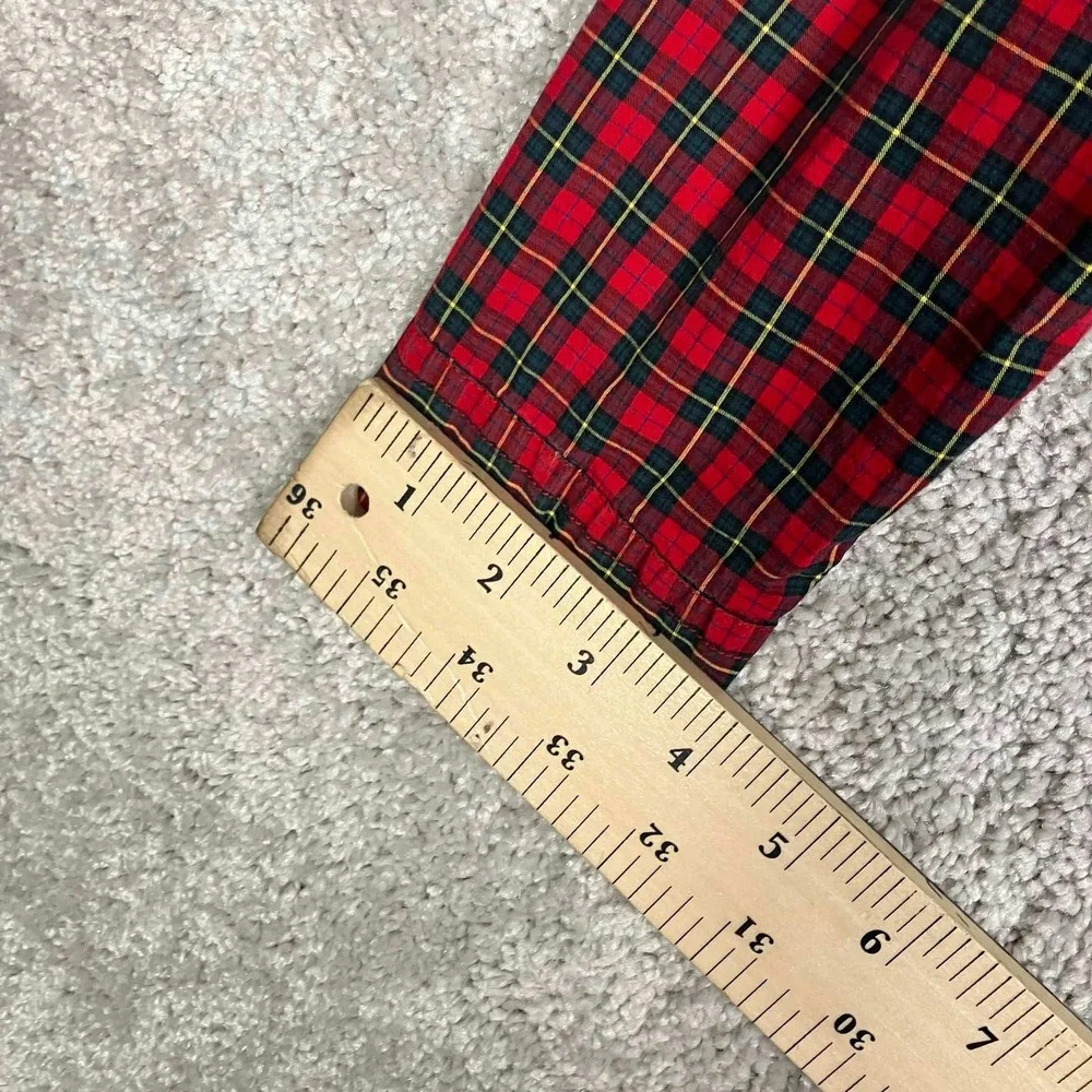 Ralph Lauren Kids Plaid Button-Down Shirt Red Blue Long Sleeve L (14-16)